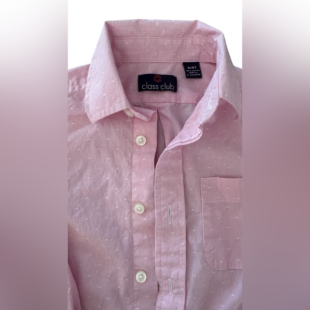 Class Club pink and White Button Down Shirt - Picture 7 of 7